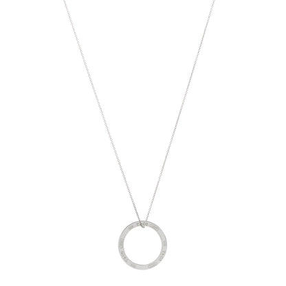 Tiffany Sterling Silver 1837 Circle Pendant Necklace 1 of 3