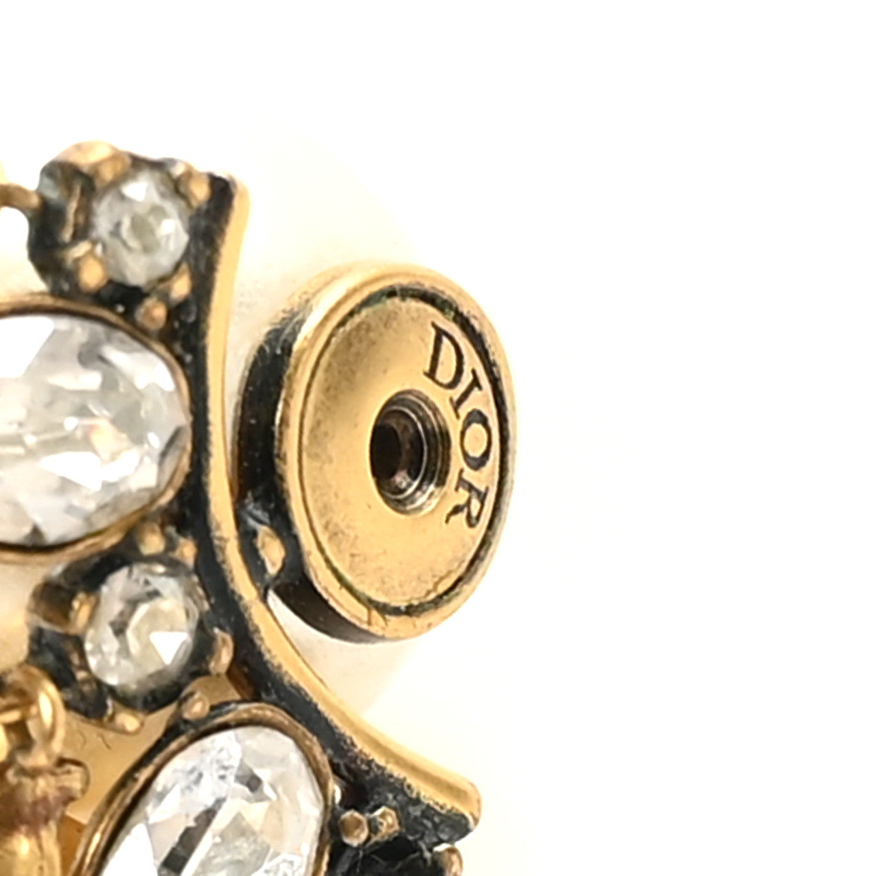 Pearl Crystal Tribales Earrings Gold