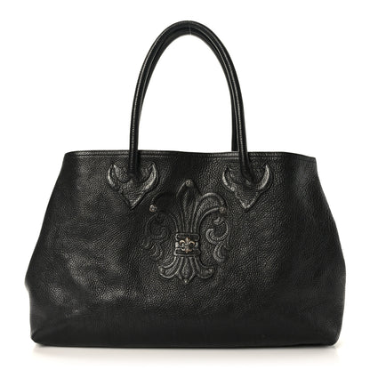 Chrome Hearts Grained Calfskin Fleur De Lis Tote Black 1 of 9