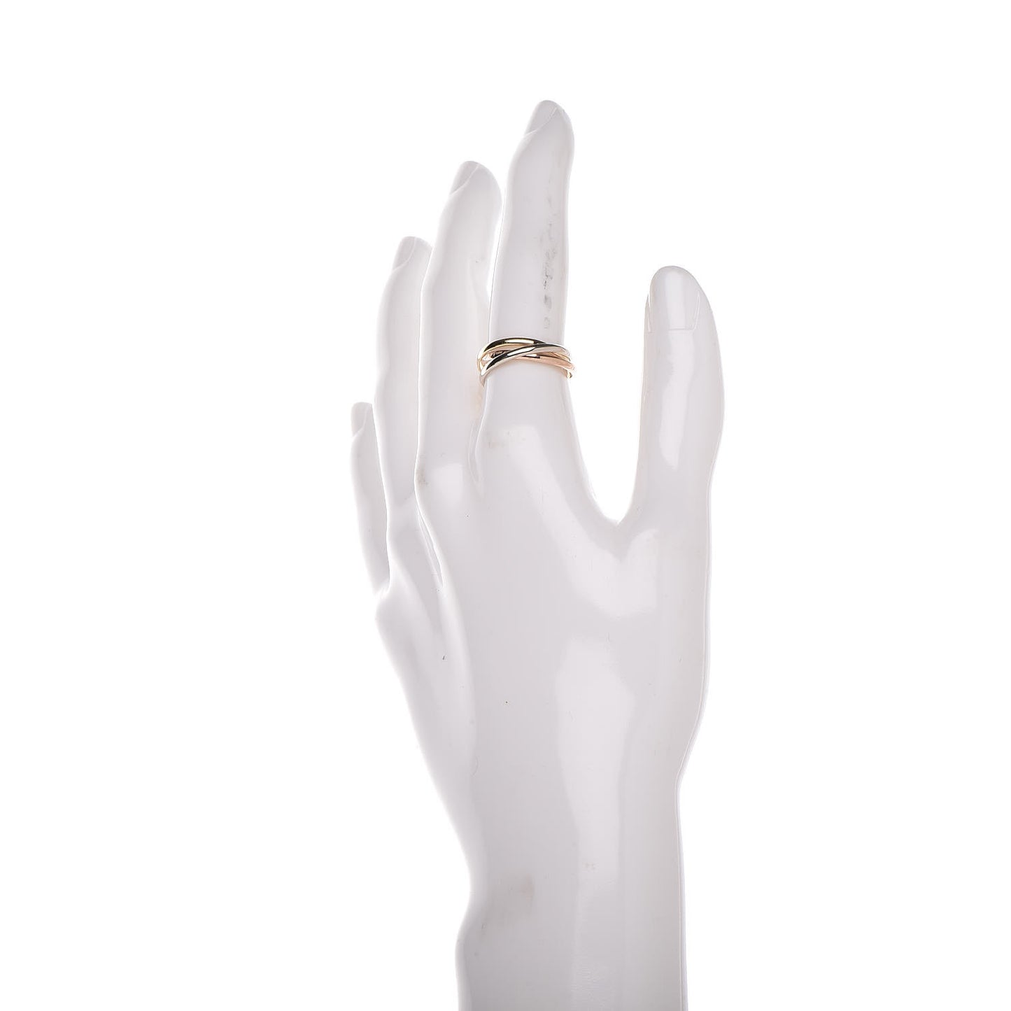 18K Pink Yellow White Gold Extra Small Les Must De Trinity Ring 50 5.25