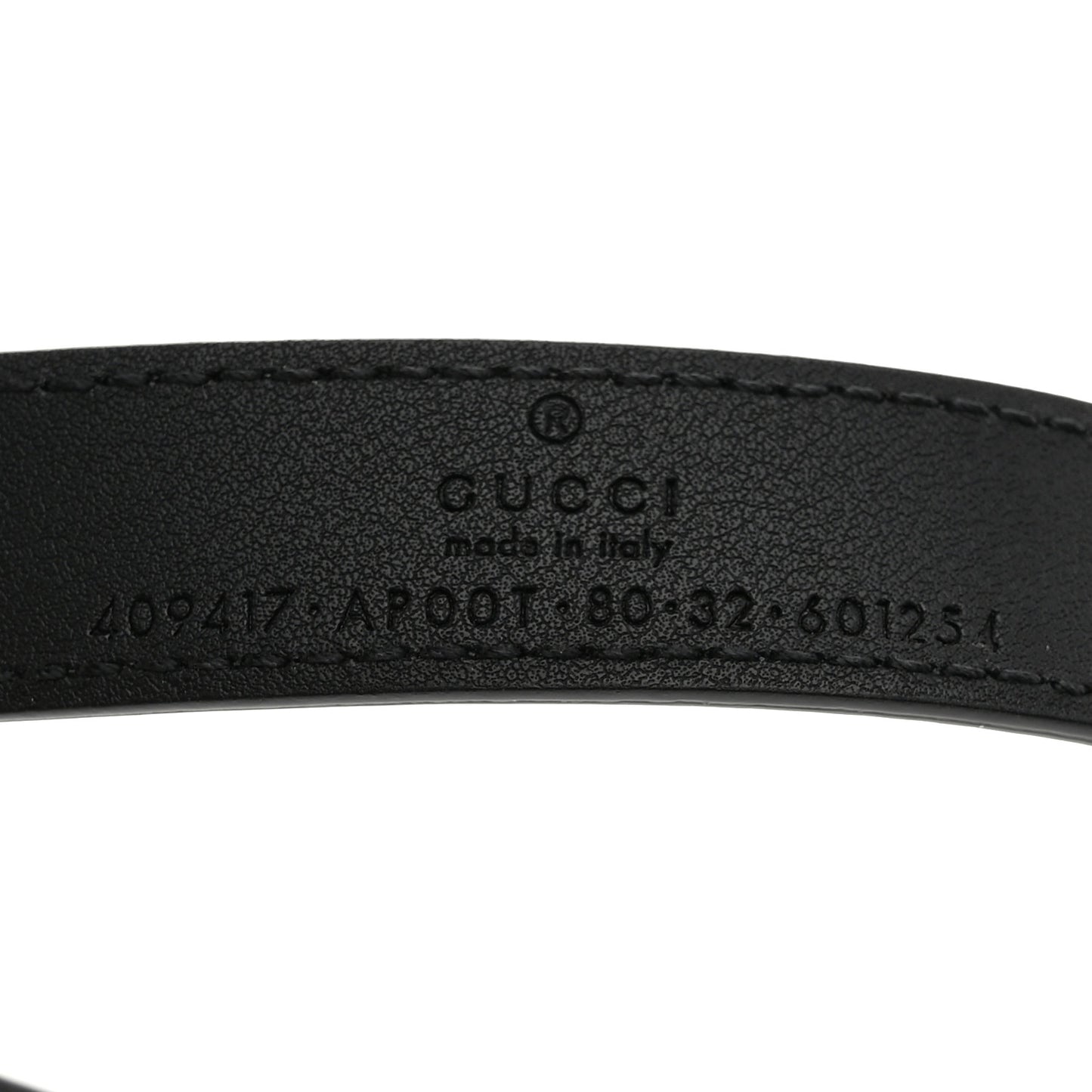 Calfskin Double G 20mm Belt 80 32 Black