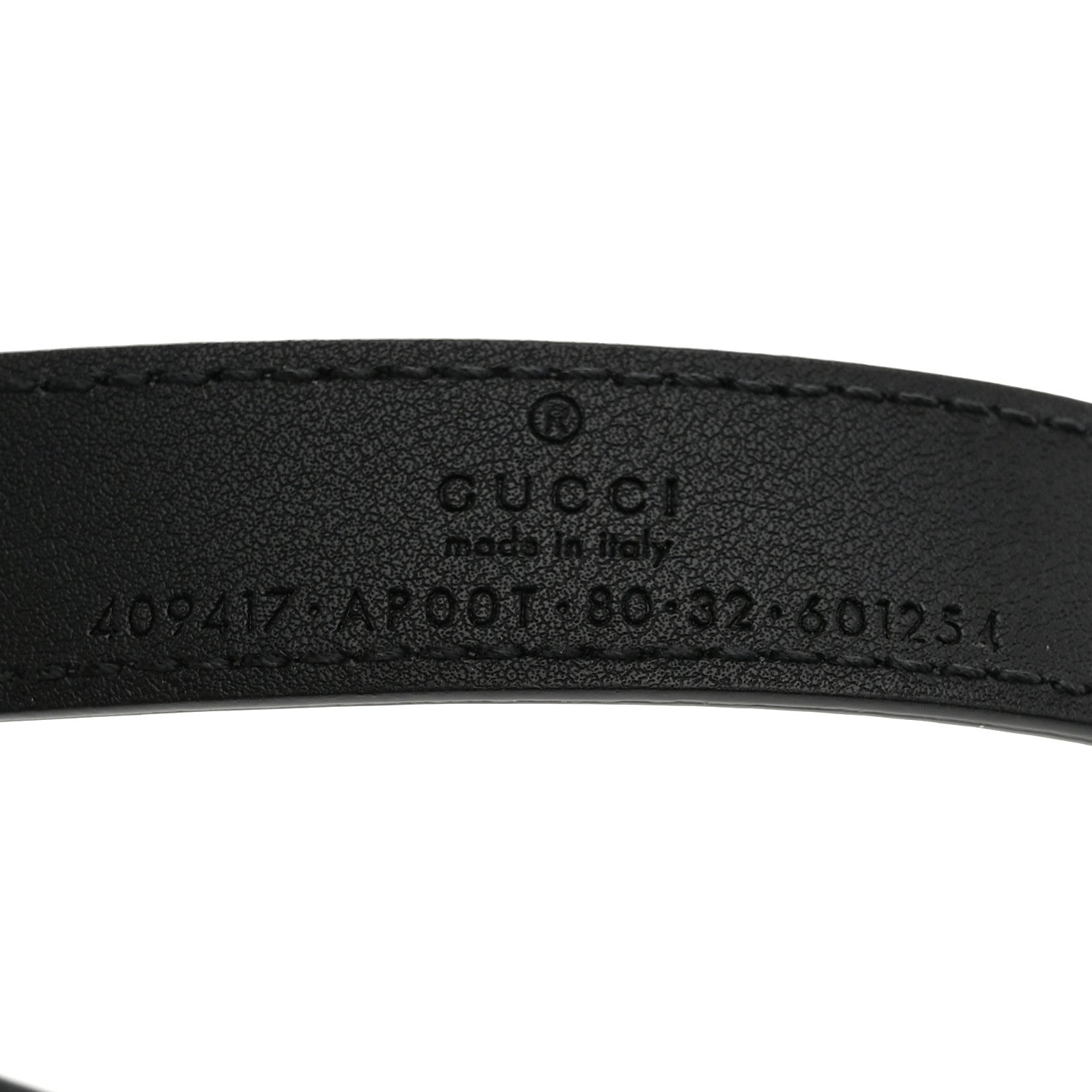 Gucci Calfskin Double G 20mm Belt 80 32 Black 3 of 6