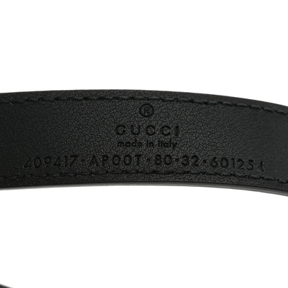 Gucci Calfskin Double G 20mm Belt 80 32 Black 3 of 6