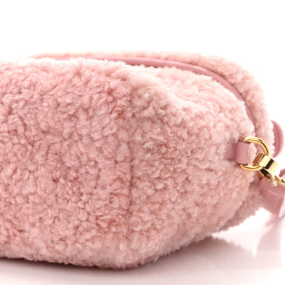 Miu Miu Montone Shearling Madras Mini Top Handle Vanity Case Rosa 10 of 10