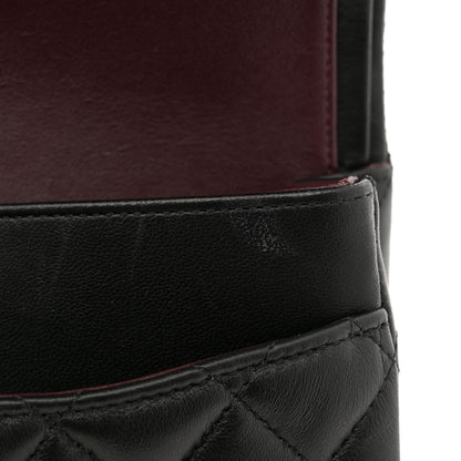 Chanel Lambskin Quilted Medium Double Flap Black 12 of 13