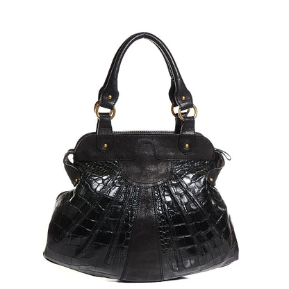Valentino Garavani Alligator Satchel Black 1 of 7