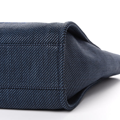 Chanel Denim Small Deauville Tote Dark Blue 9 of 10