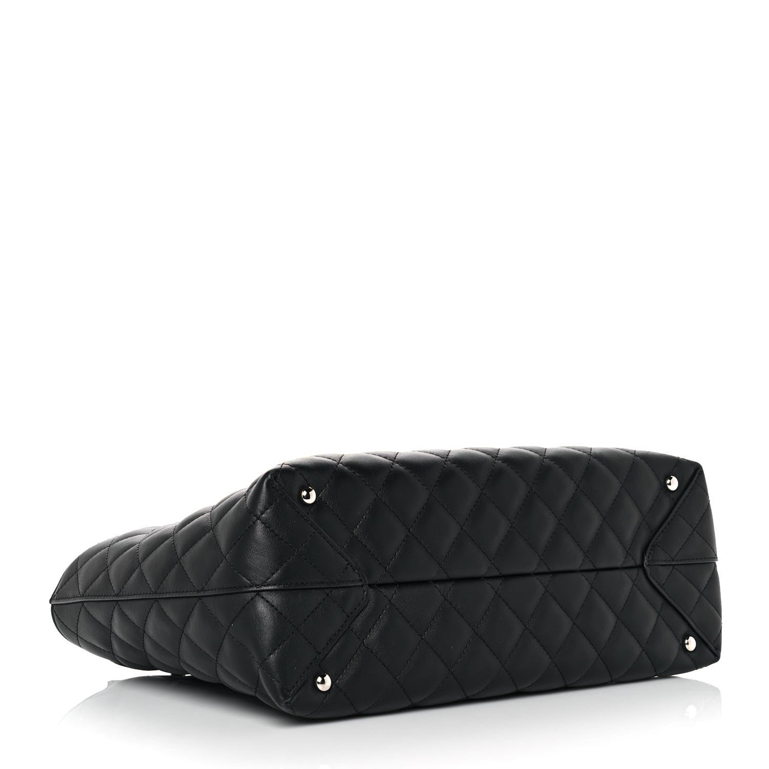 Chanel Calfskin Quilted Large Easy Shopping Tote Black 3 of 8
