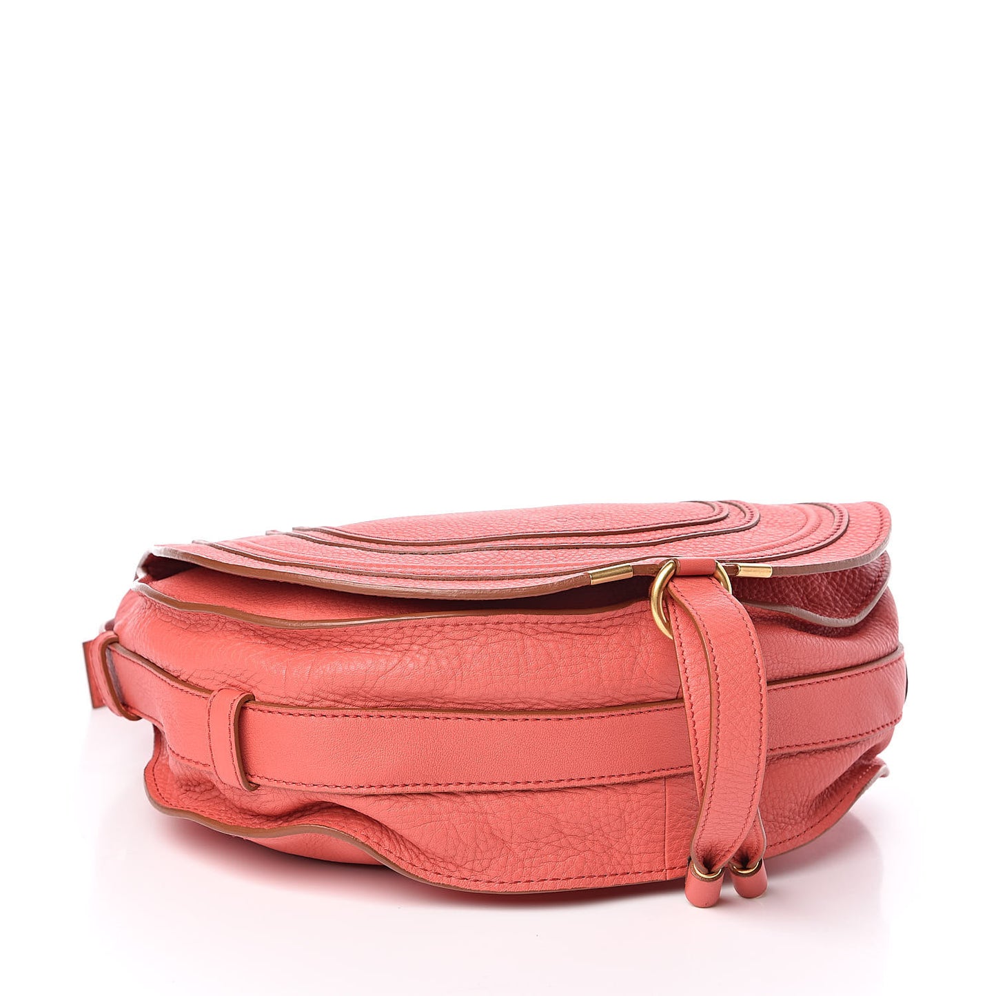 Calfskin Medium Marcie Round Crossbody Bag Paradise Pink