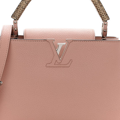 Louis Vuitton Taurillon Snakeskin Capucines PM Magnolia 7 of 9