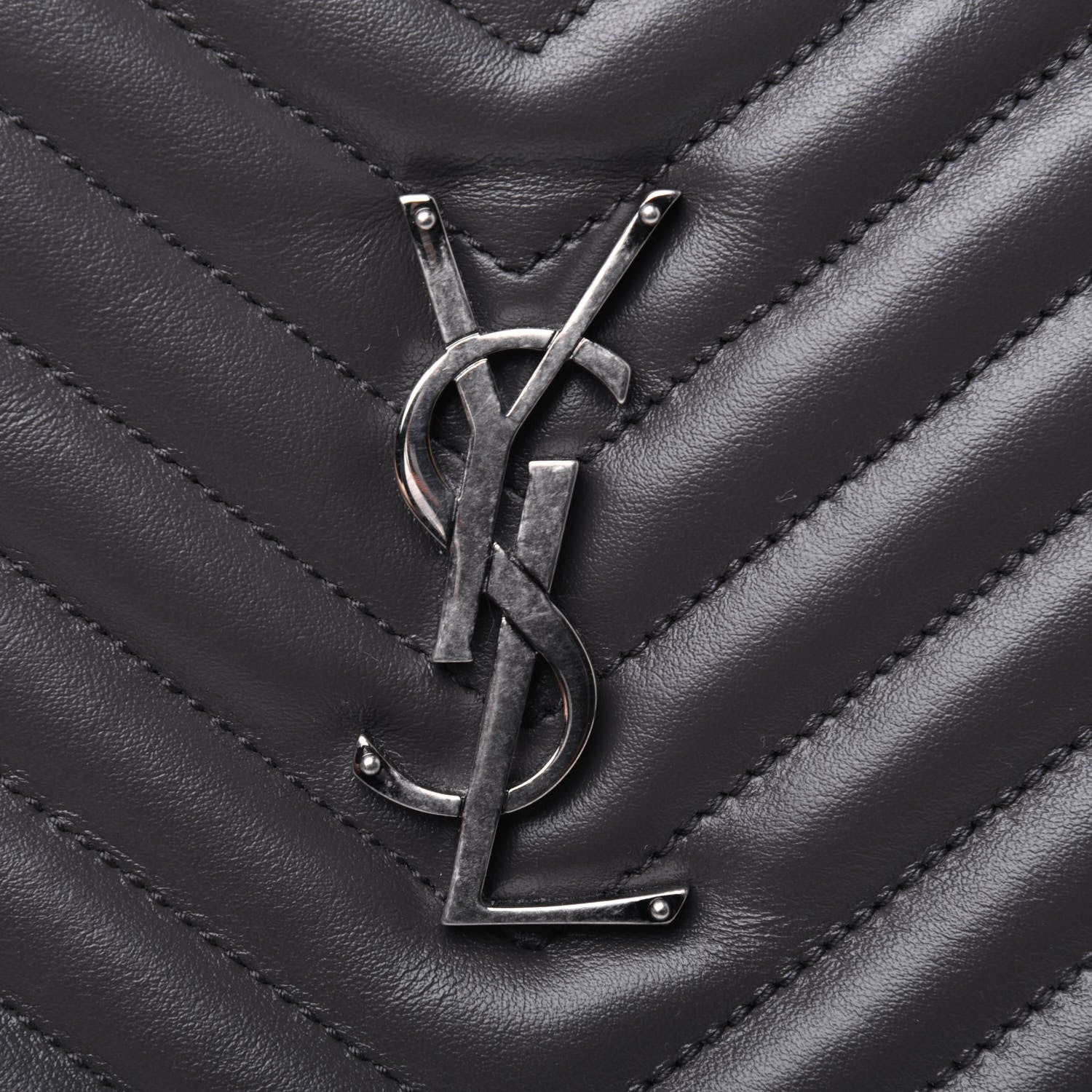 Saint Laurent Calfskin Matelasse Monogram Lou Camera Bag Asphalt 10 of 11