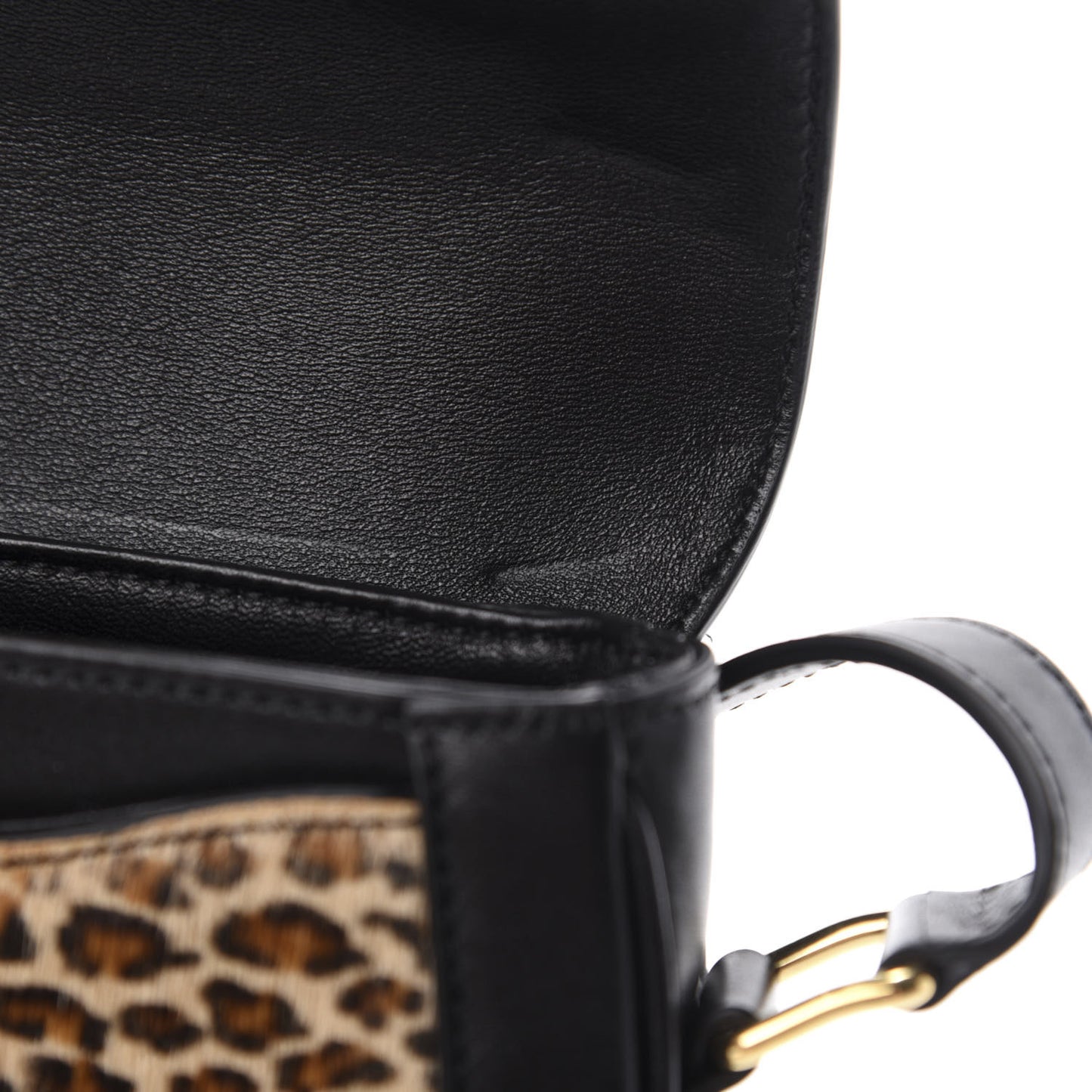 Pony Hair Calfskin Leopard Print Besace 16 Black Naturals