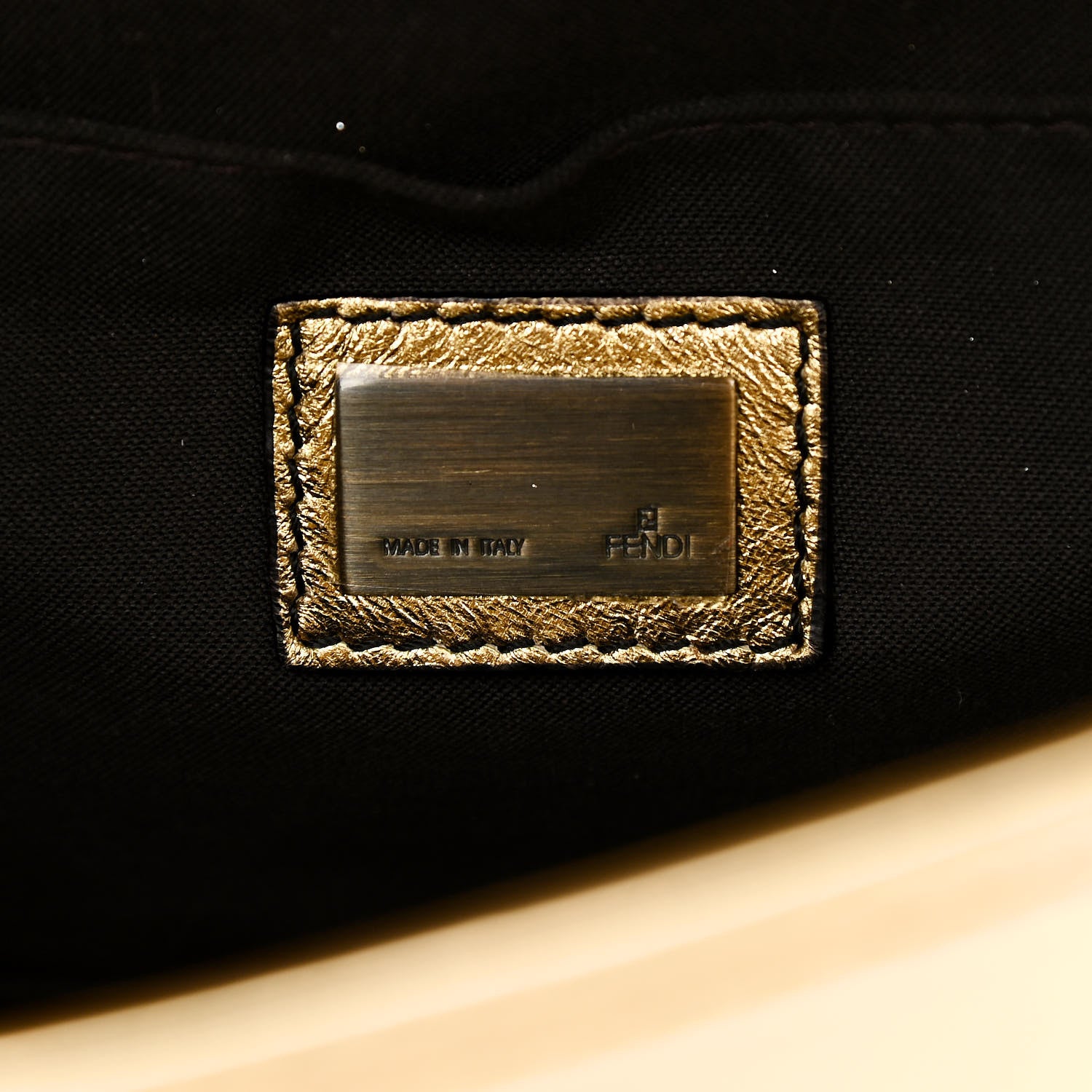 Fendi Patent Calfskin B Bag Gold 6 of 17