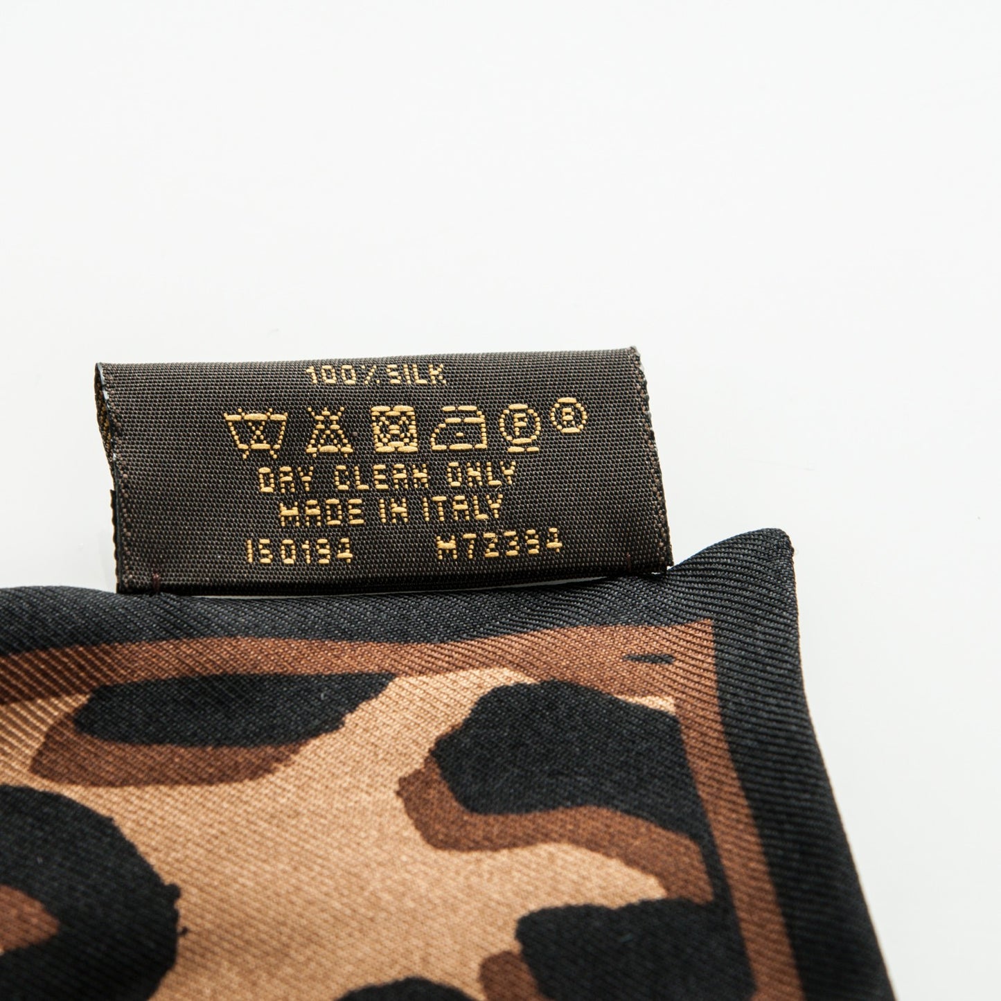 Silk Leopard Bandeau Scarf Marron
