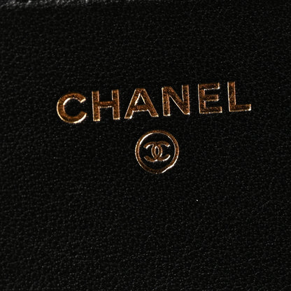 Chanel Caviar Chevron Quilted Boy Wallet On Chain WOC Black 6 of 14