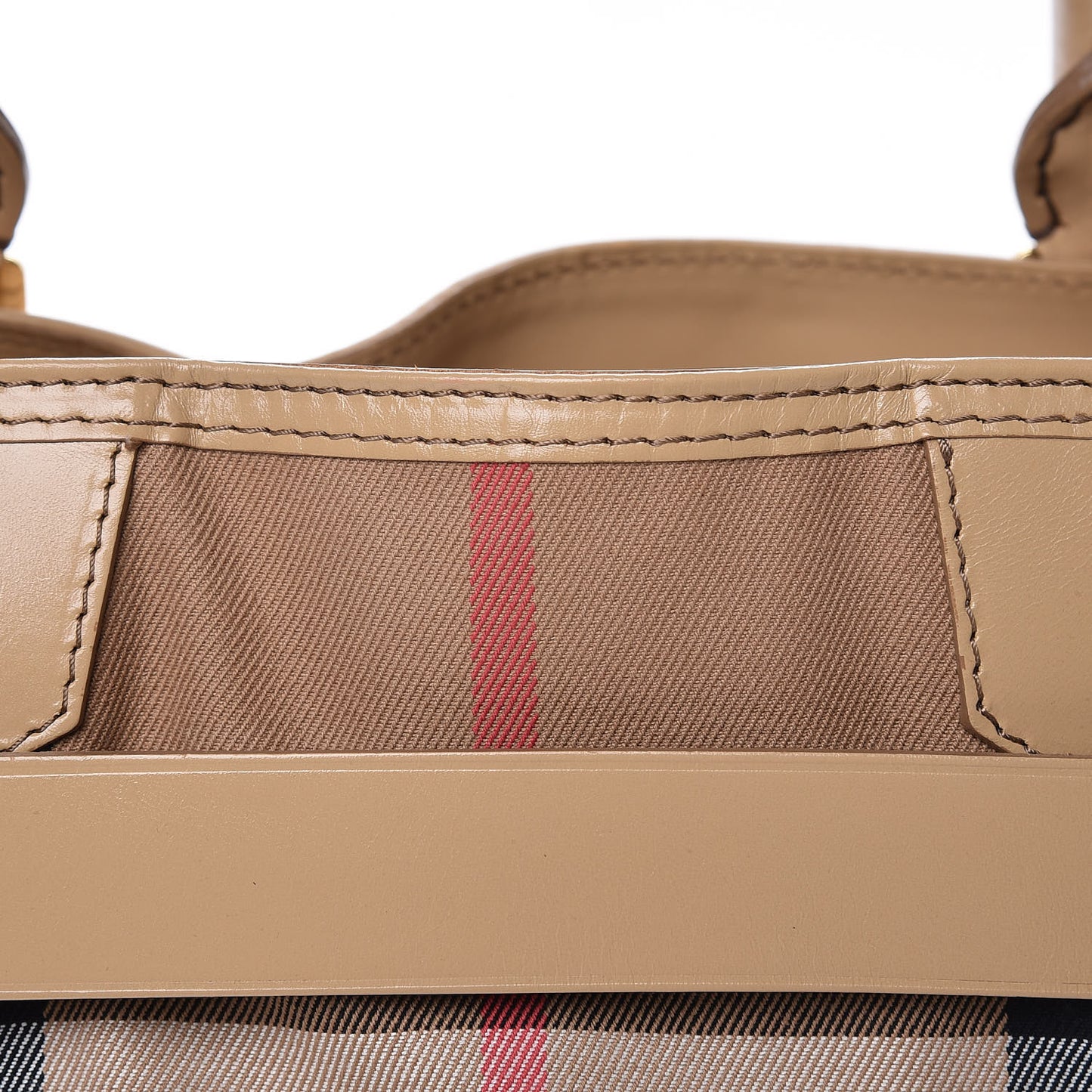 House Check Bridle Calfskin Medium Lynher Tote Trench