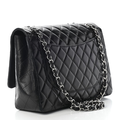 Chanel Lambskin Quilted Maxi Single Flap Black 3 of 9