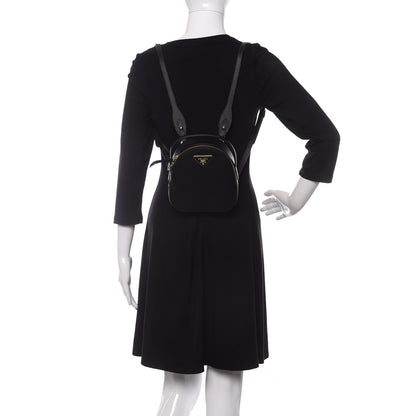 Prada Saffiano Lux Mini Odette Backpack Black 2 of 9