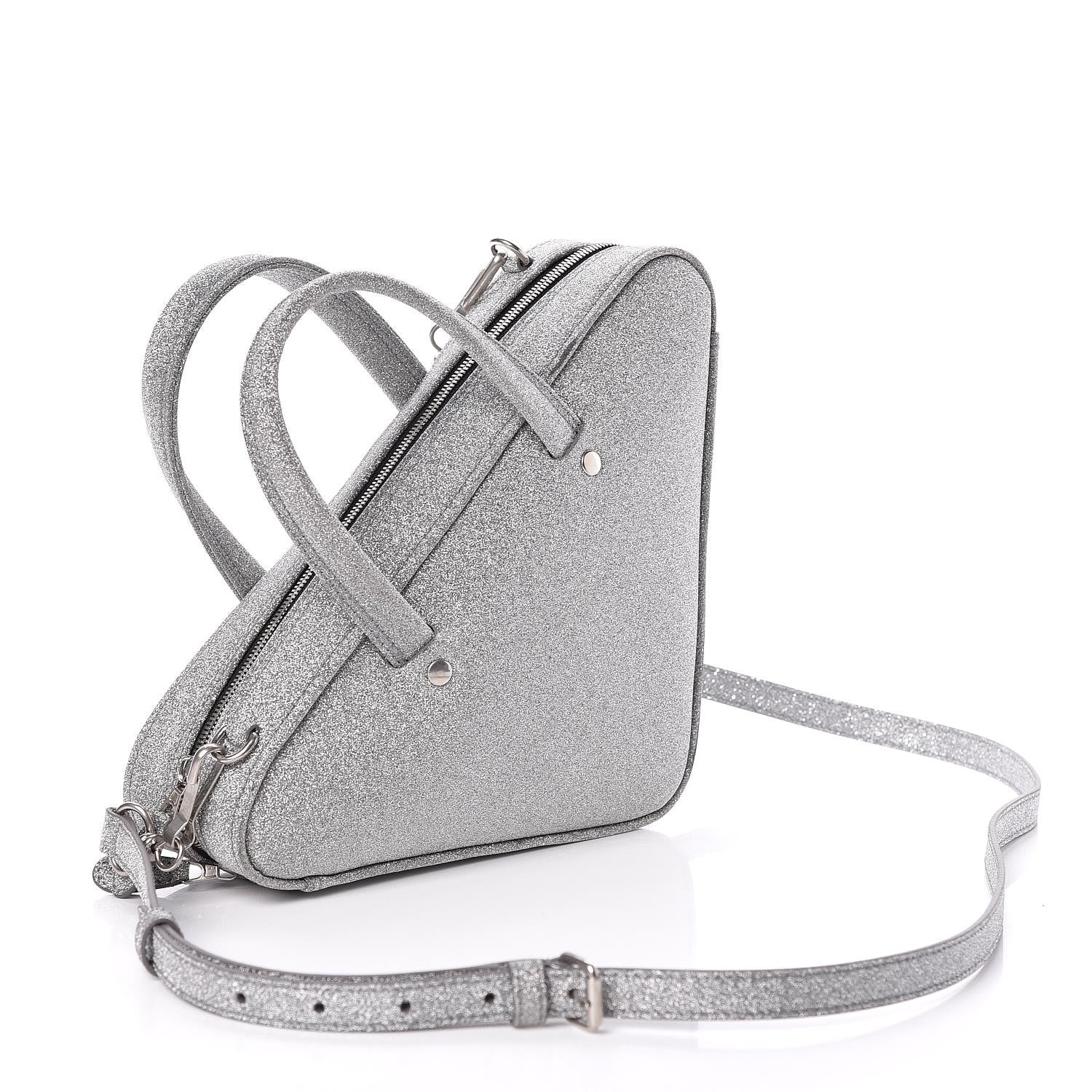 Balenciaga Glitter XS Triangle Duffle Argent Black 3 of 11