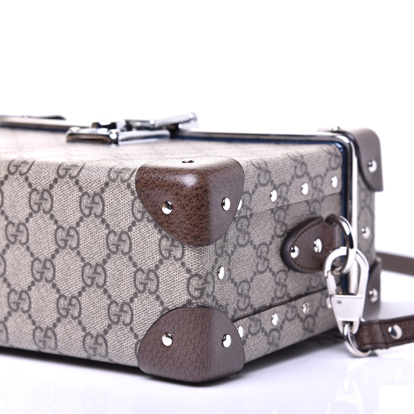 GG Supreme Monogram Globe-Trotter Beauty Case Brown