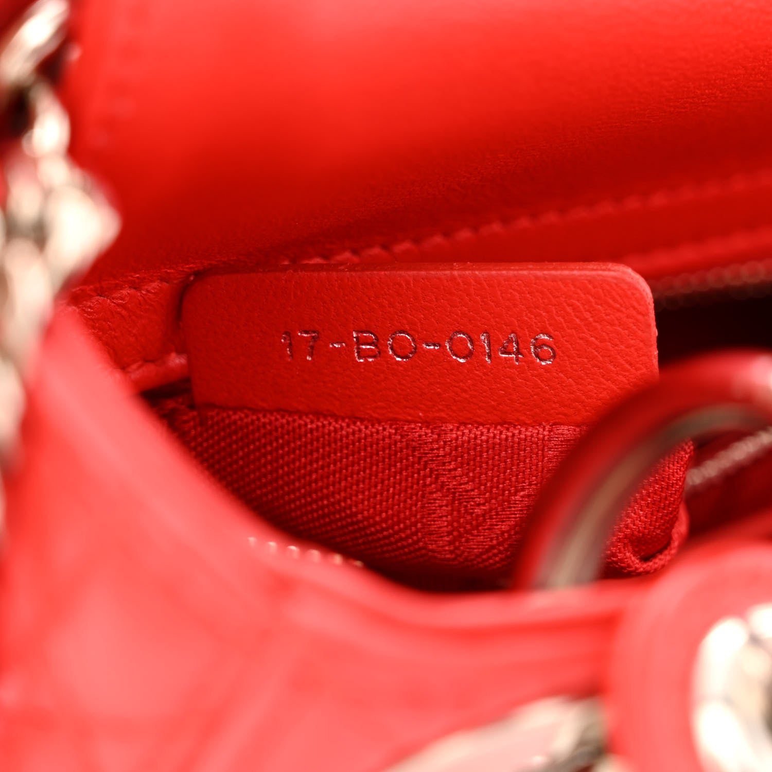 Christian Dior Lambskin Cannage Mini Lady Dior Red 7 of 12
