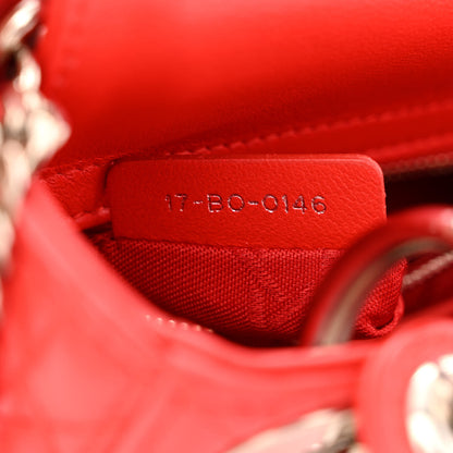 Christian Dior Lambskin Cannage Mini Lady Dior Red 7 of 12