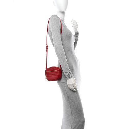 Celine Calfskin Quilted Small C Charm Bag Red 2 of 12