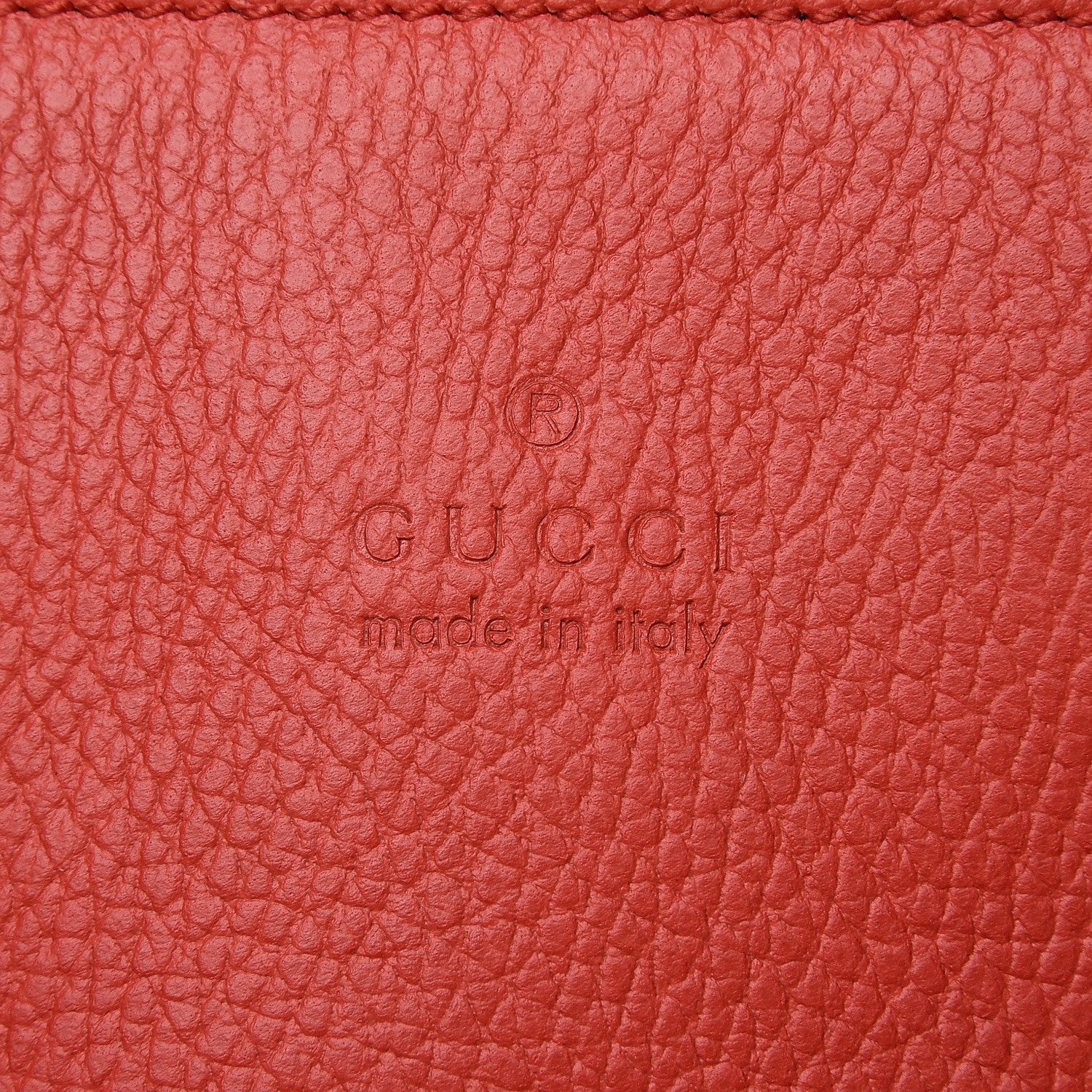 Gucci Calfskin Bamboo Tassel Top Handle Tote Red 9 of 11