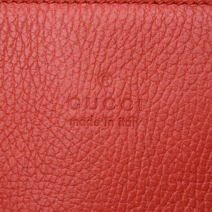 Gucci Calfskin Bamboo Tassel Top Handle Tote Red 9 of 11