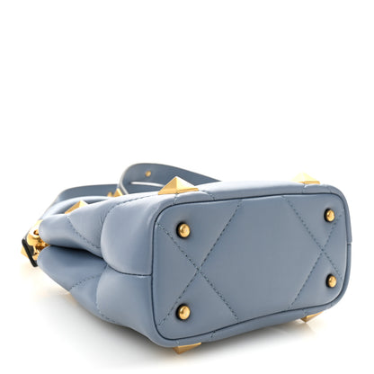 Valentino Garavani Nappa Mini Roman Stud The Handle Bag Niagara 4 of 9