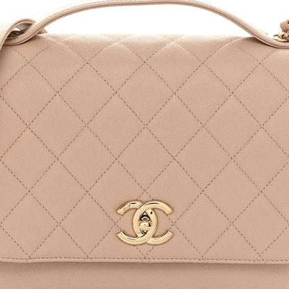 Chanel Caviar Quilted Large Business Affinity Flap Beige 7 of 10