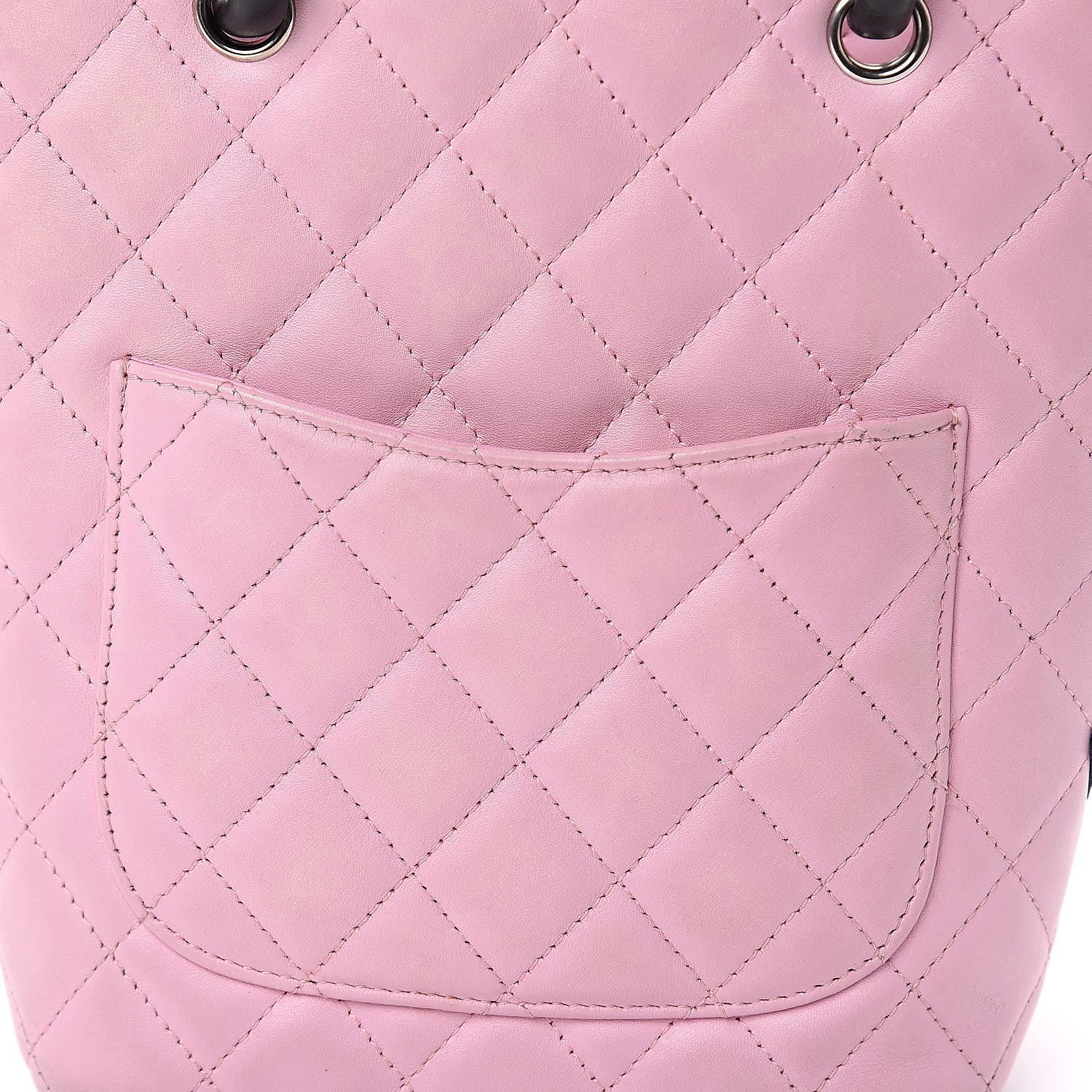 Chanel Calfskin Quilted Small Cambon Tote Pink Black 13 of 13