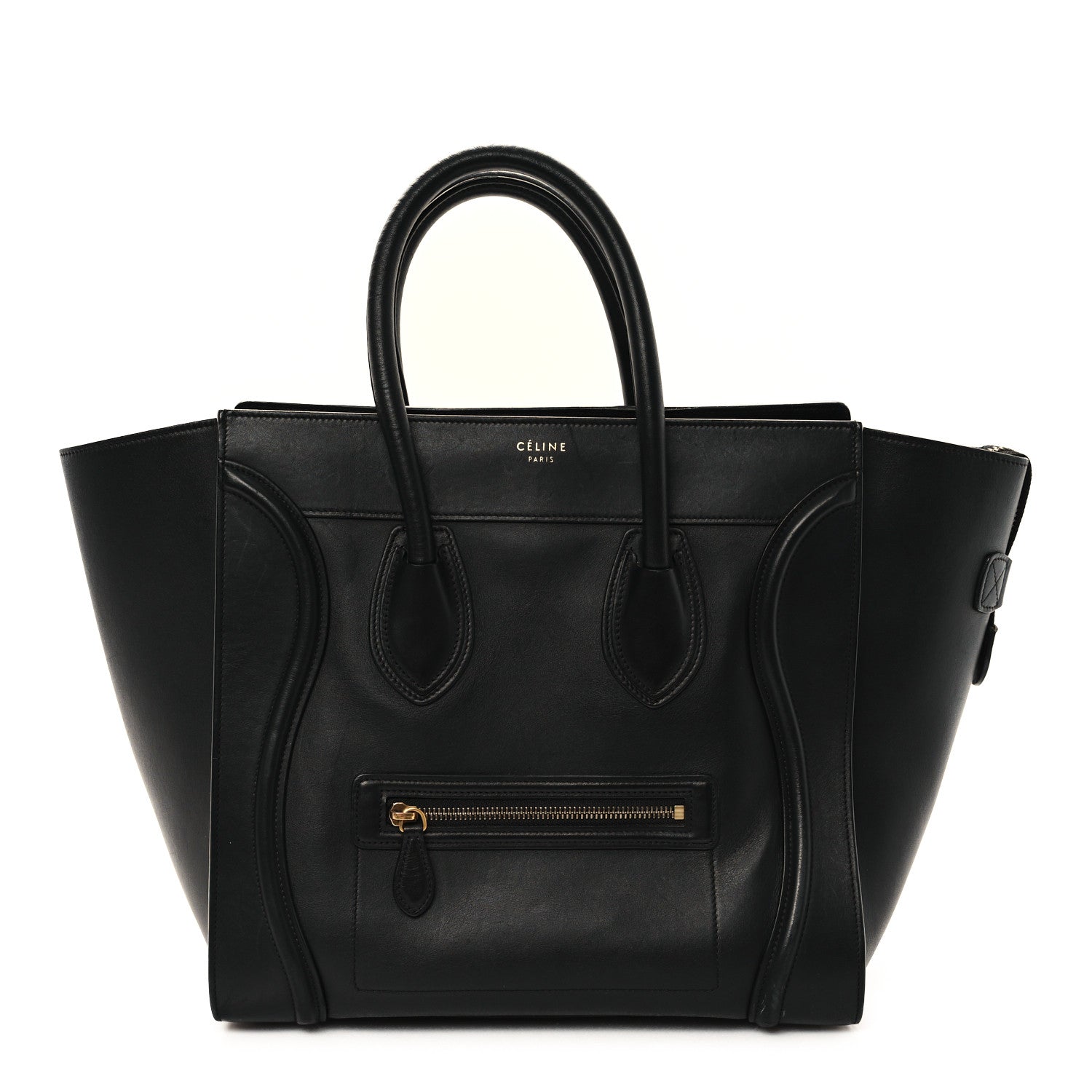 Celine Drummed Calfskin Mini Luggage Black 1 of 11