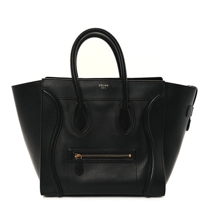 Celine Drummed Calfskin Mini Luggage Black 1 of 11