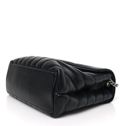 Saint Laurent Calfskin Y Quilted Monogram Small Loulou Chain Satchel Black 8 of 8