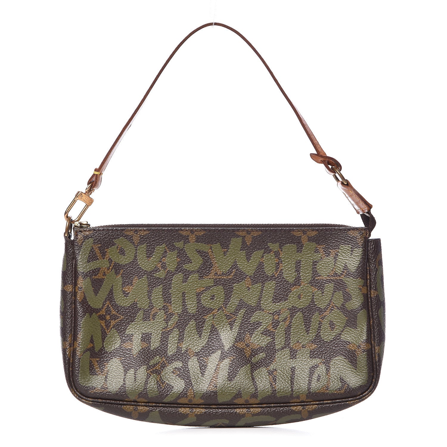 Louis Vuitton Monogram Graffiti Pochette Accessories Kaki 1 of 13