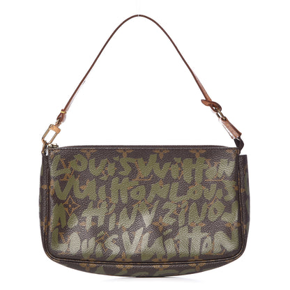 Louis Vuitton Monogram Graffiti Pochette Accessories Kaki 1 of 13