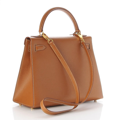 Hermes Courchevel Kelly Sellier 28 Gold 4 of 37