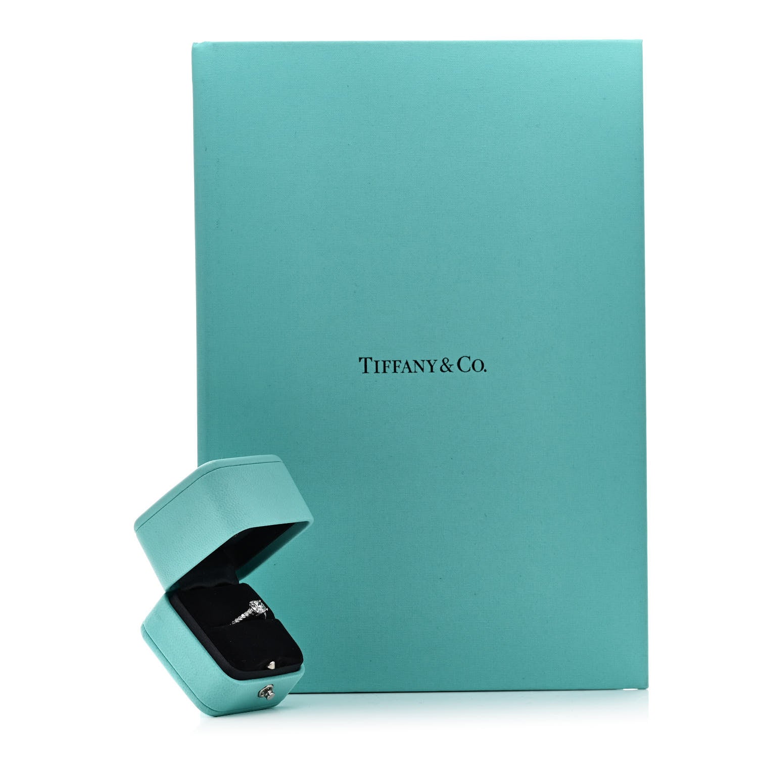Tiffany Platinum Diamond .89ct Novo Round Engagement Ring 52 6 7 of 7