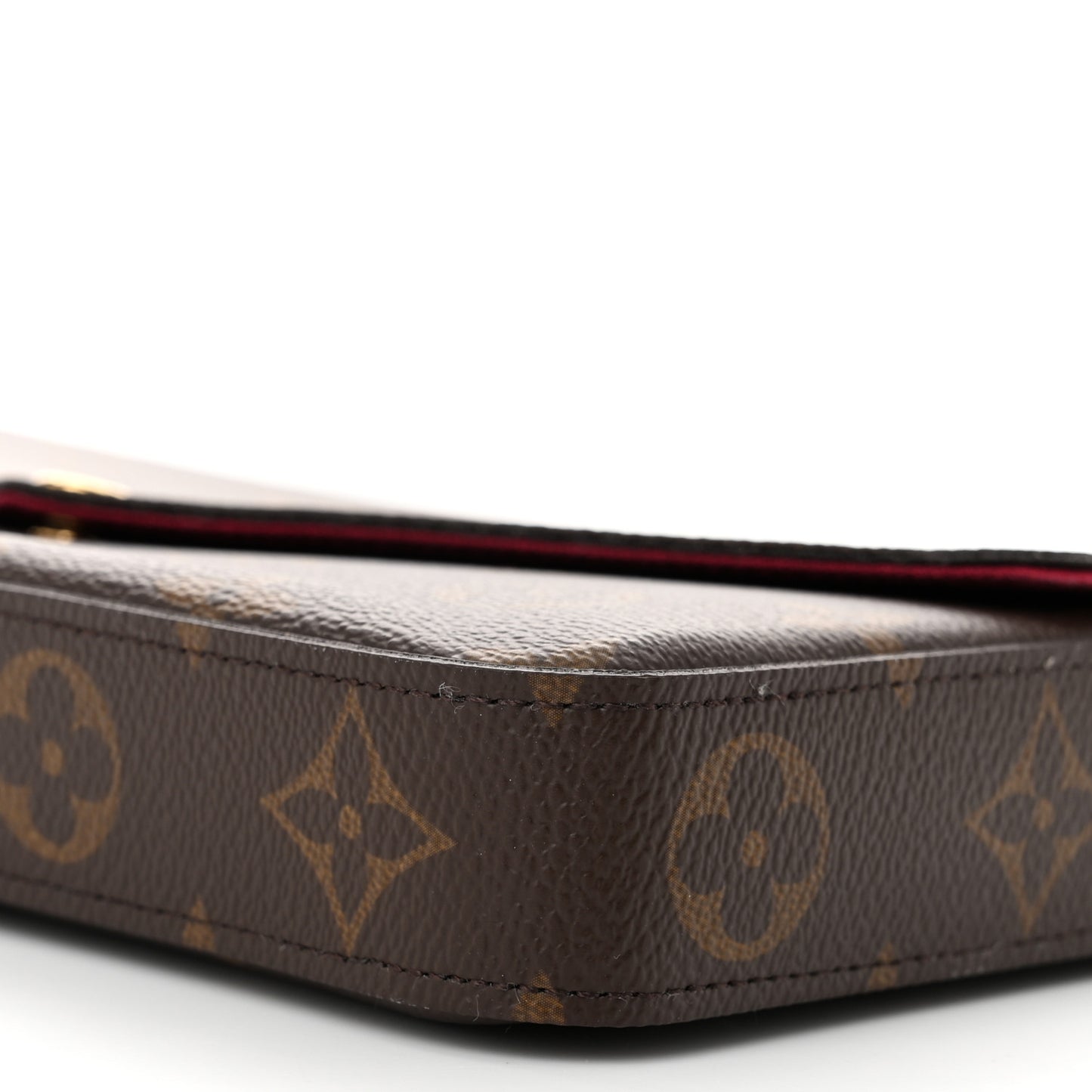 Monogram Pochette Felicie Chain Wallet Fuchsia