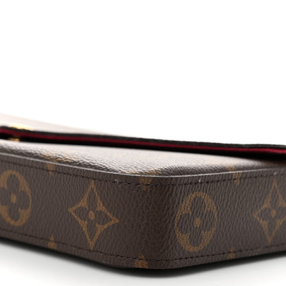 Louis Vuitton Monogram Pochette Felicie Chain Wallet Fuchsia 12 of 14