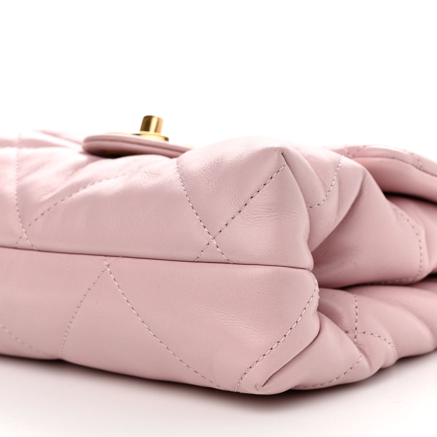 Lambskin Quilted Small Chain Top Handle Flap Rose Clair