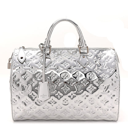 Louis Vuitton Monogram Miroir Speedy 30 Silver 1 of 11