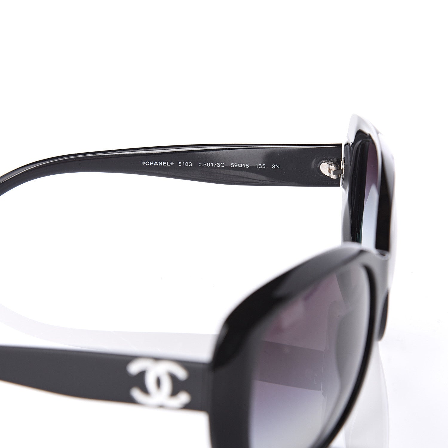 Chanel CC Sunglasses 5183 Black 6 of 8