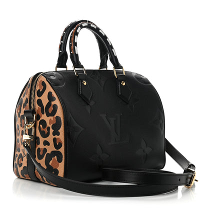 Louis Vuitton Empreinte Monogram Giant Wild At Heart Speedy Bandouliere 25 Black 3 of 8