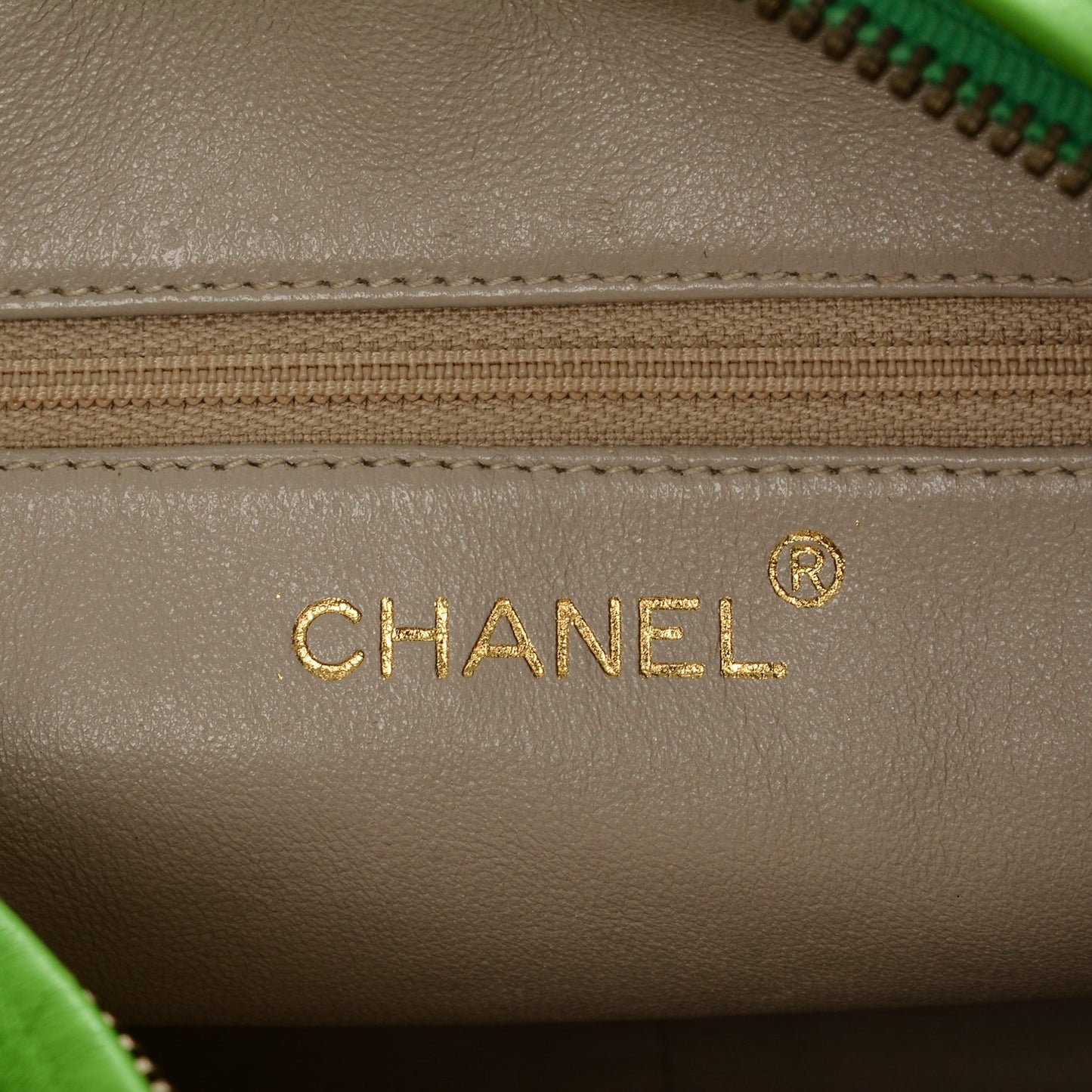 Lambskin Quilted Tassel Camera Case Green