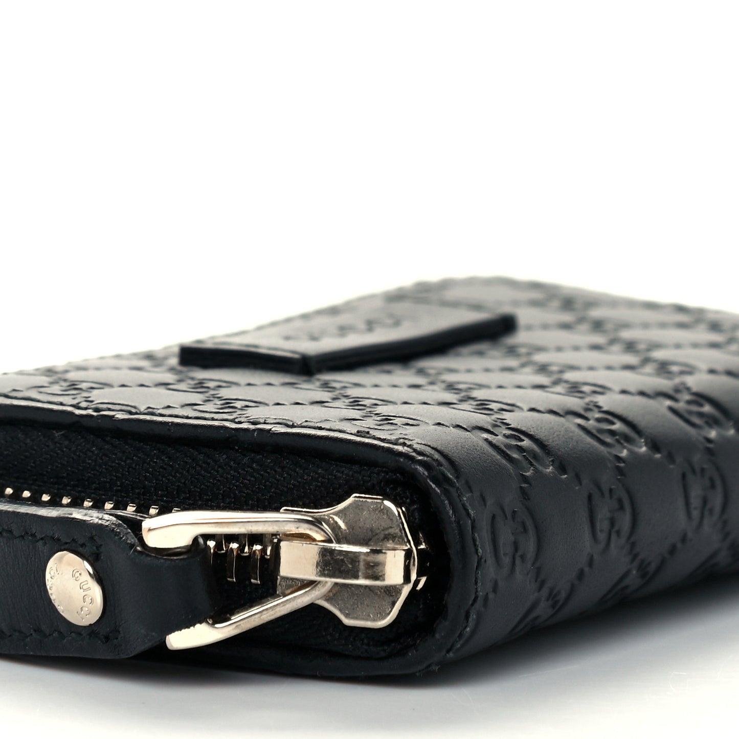 Microguccissima Zip Around Card Case Black
