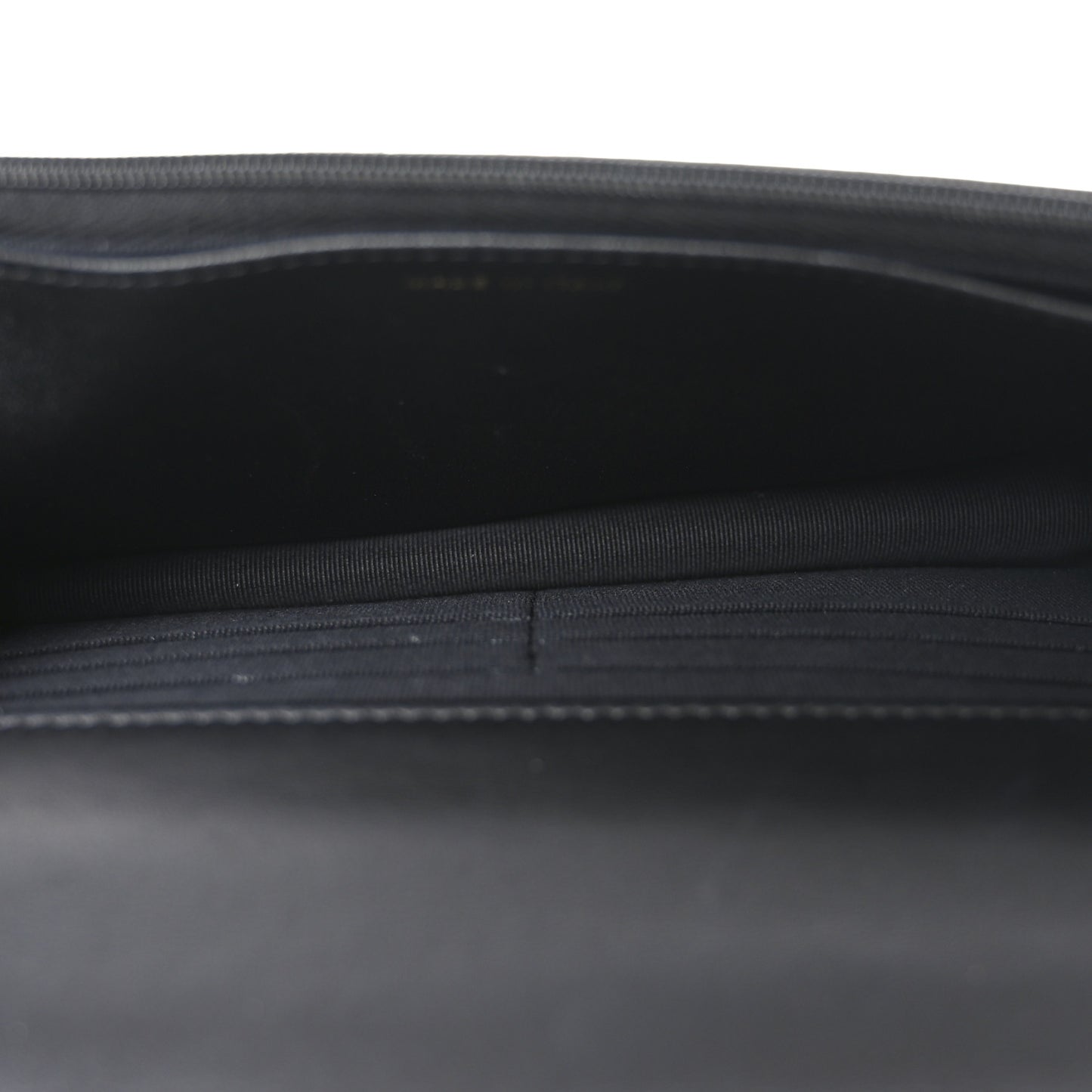 Lambskin Quilted Crystal Handle Wallet On Chain WOC Black