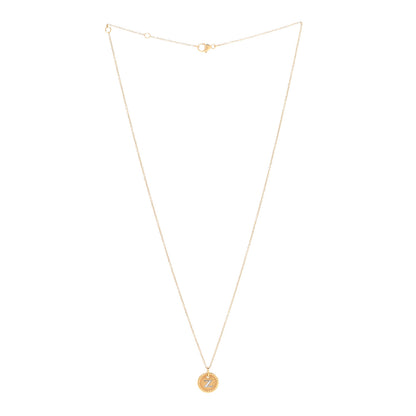David Yurman 18K Yellow Gold Diamond Initial Z Charm Necklace 3 of 6