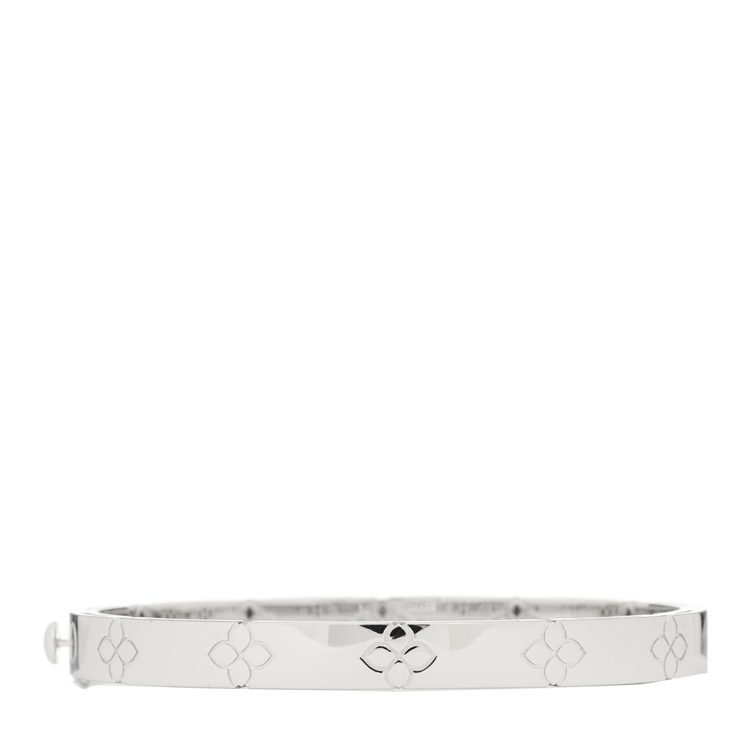 18K White Gold Diamond Medium Love in Verona Bangle Bracelet
